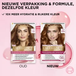 LOréal L'Oréal Excellence Crème Permanente Crèmekleuring 7.7 Honingbruin