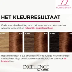 LOréal L'Oréal Excellence Crème Permanente Crèmekleuring 7.7 Honingbruin