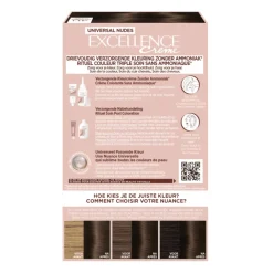 LOréal L'Oréal Excellence Crème Universal Nudes Permanente Haarkleuring 4U Universeel Middenbruin