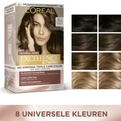 LOréal L'Oréal Excellence Crème Universal Nudes Permanente Haarkleuring 4U Universeel Middenbruin