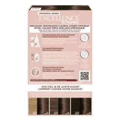 LOréal L'Oréal Excellence Crème Universal Nudes Permanente Haarkleuring 5U Universeel Lichtbruin
