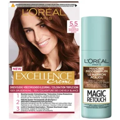 LOréal L'Oréal Excellence Mahonie Haarverf Middenbruin en uitgroei set Pakket