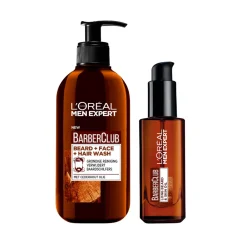 Heren LOréal L'Oréal Men Expert BarberClub - Baardolie 1x 30 ml & 3-in-1 Face Wash 1x 200 ml - Pakket