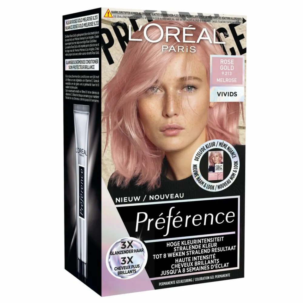 LOréal L'Oréal Preference Vivids Permanente Haarkleuring 9.213 Rose Gold