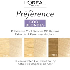 LOréal L'Oréal Préférence Cool Blondes Permanente Haarkleuring 10.1 Extra Licht Asblond