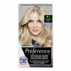 LOréal L'Oréal Préférence Cool Blondes Permanente Haarkleuring 8.1 Licht Asblond