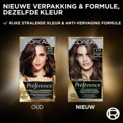 LOréal L'Oréal Préférence Permanente Haarkleuring 4.15 Diep Kastanjebruin