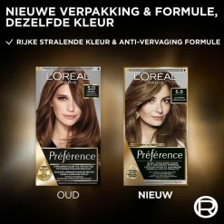 LOréal L'Oréal Préférence Permanente Haarkleuring 5.0 Lichtbruin