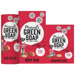 Marcels Green Soap Marcel's Green Soap Plastic Vrije Verzorging Argan & Oudh Pakket