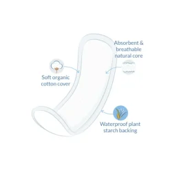 Natracare Maandverband Maxi Pads Nacht 10 stuks