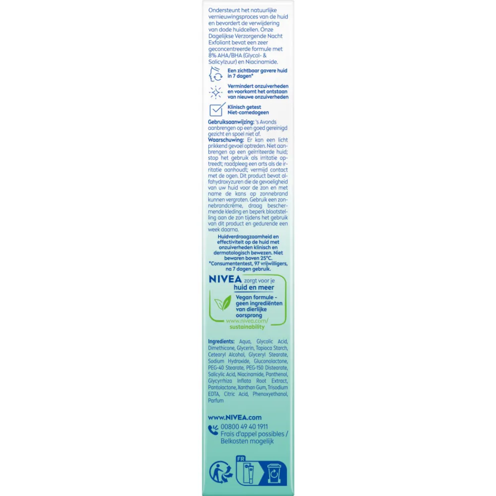 NIVEA Derma Skin Clear Nacht Exfoliant 40 ml