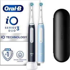 Oral-B Elektrische Tandenborstel iO 3 Duo Zwart & Blauw 1 set