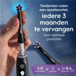 Oral-B Opzetborstels iO Radiant White Zwart 8 stuks