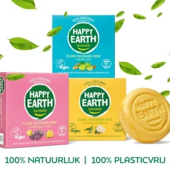 Happy Earth Plasticvrij pakket: 3x shower bars Pakket