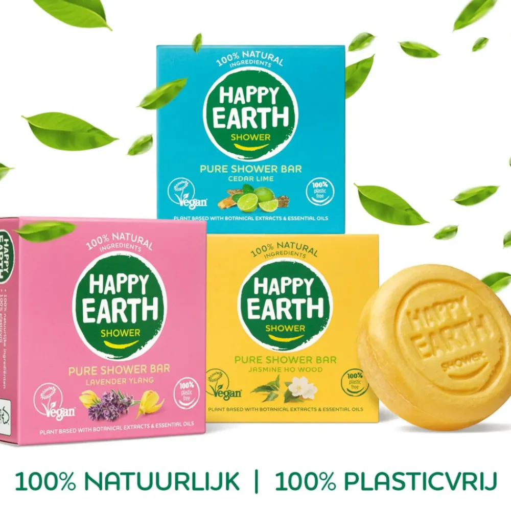 Happy Earth Plasticvrij pakket: 3x shower bars Pakket