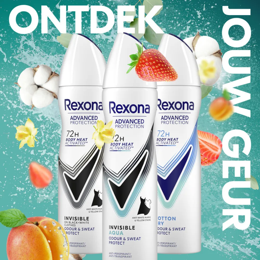 Rexona Deodorant Spray Advanced Protection Invisible Aqua 150 ml