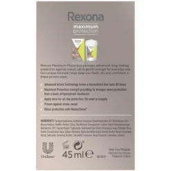 Rexona Deodorant Stick Cream Maximum Protection Stress Control 45 ml