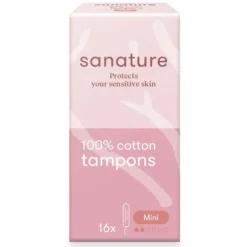 Sanature Katoenen Tampons Mini 16 stuks