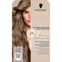 Schwarzkopf Creme Supreme Haarkleuring 7-16 1 set