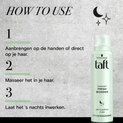 Taft Droogshampoo Overnight Fresh Wonders 150 ml