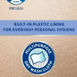 TENA Proskin Wash Gloves Plastic Binnenkant 175 stuks