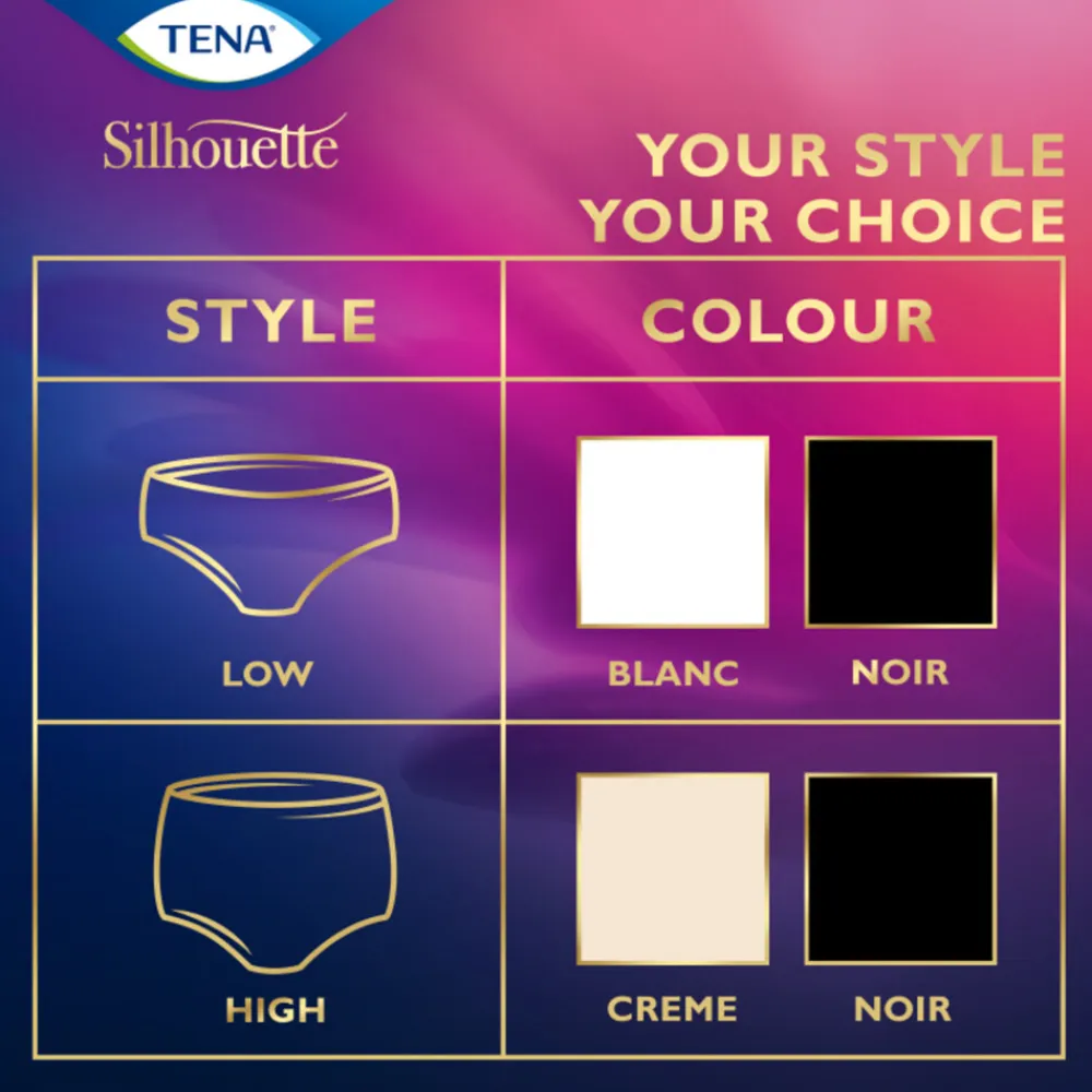 TENA Silhouette Underwear Low Waist Blanc Plus M 12 stuks