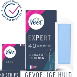 Heren Veet Expert Waxstrips Benen Sensitive 40 stuks