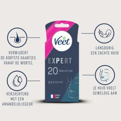 Heren Veet Expert Waxstrips Gezicht Sensitive 20 stuks