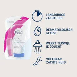 Heren Veet In Shower Ontharingscrème Gevoelige Huid 150 ml
