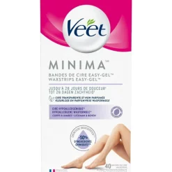 Heren Veet Koude Waxstrips Minima Benen Hypoallergeen 40 stuks