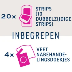 Heren Veet Koude Waxstrips Pure Gezicht Hypoallergeen 20 stuks