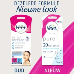 Heren Veet Koude Waxstrips Pure Gezicht Hypoallergeen 20 stuks