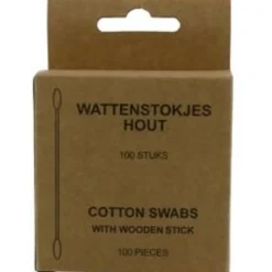 Wattenstaafjes Hout in een Doosje 100 stuks