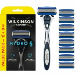 Heren Wilkinson Hydro 5 Skin Protection Scheermes XXL Voordeelverpakking 9 stuks