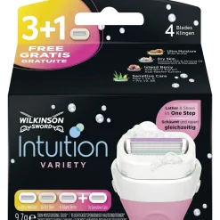 Heren Wilkinson Intuition 2 in 1 Navulmesjes Variety 4 stuks