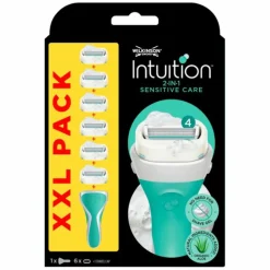 Heren Wilkinson Intuition 2 in 1 Sensitive Care Scheermes XXL Voordeelverpakking 6 stuks