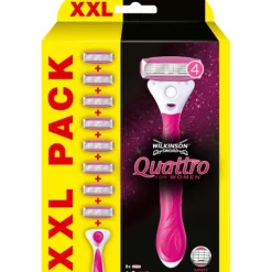 Heren Wilkinson Quattro for Women Scheermes XXL Voordeelverpakking 8 stuks