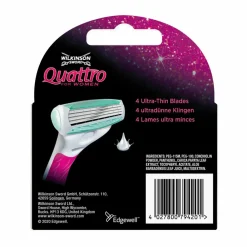 Heren Wilkinson Quattro Sensitive Vrouwen Navulmesjes 4 stuks