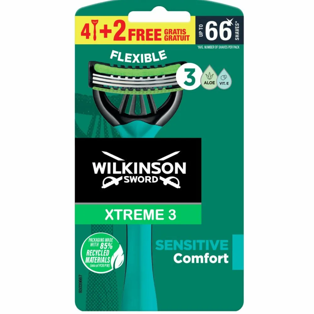 Heren Wilkinson Wegwerpscheermesjes Xtreme 3 Sensitive Comfort 6 stuks