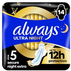 Always 12x Maandverband Ultra Secure Night Extra 14 stuks
