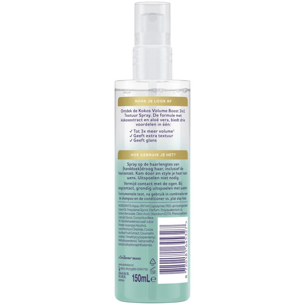 Andrélon 6x 3-in-1 Textuur Spray Kokos Volume Boost 150 ml