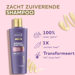 Andrélon 6x Pro-Care Shampoo Amino+ Glossy Shine 250 ml