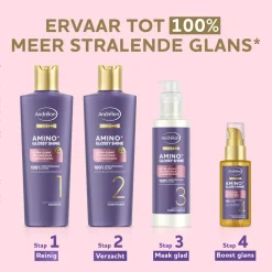 Andrélon 6x Pro-Care Shampoo Amino+ Glossy Shine 250 ml