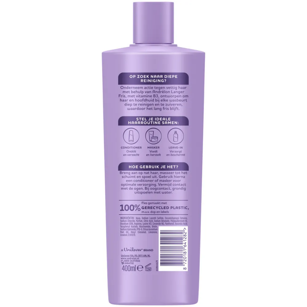 Andrélon 6x Shampoo Langer Fris 400 ml