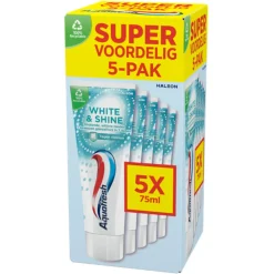 Aquafresh 3x 5-pack Tandpasta White & Shine 5 x 75 ml