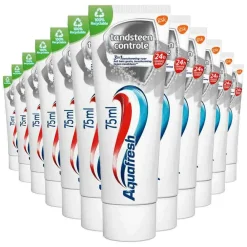 Aquafresh 12x Tandpasta Tandsteen Controle Frisse Adem 75 ml