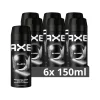 Axe 6x Deodorant Bodyspray Black 150 ml