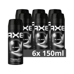 Axe 6x Deodorant Bodyspray Black 150 ml
