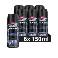Axe 6x Deodorant Bodyspray Blue Lavender 150 ml