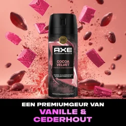 Axe 6x Deodorant Bodyspray Cocoa Velvet 150 ml